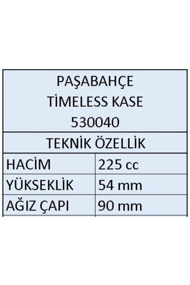 530040 Timeless Çerezlik Kase 225cc - 12 Adet Fma119900 251