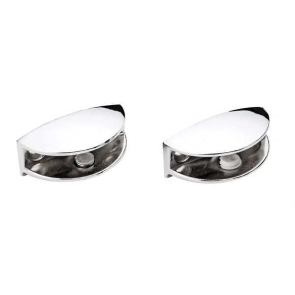 OVAL CAM ETEJERİ METAL VİDALI KROM