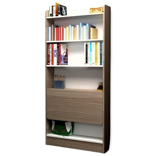 Katlanır Çalışma Masası + Kitaplık 180 x 60 x 20 + 40