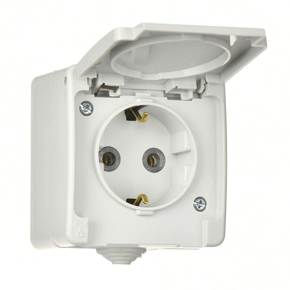 Günsan Fantasy Gri Kapaklı Topraklı Priz