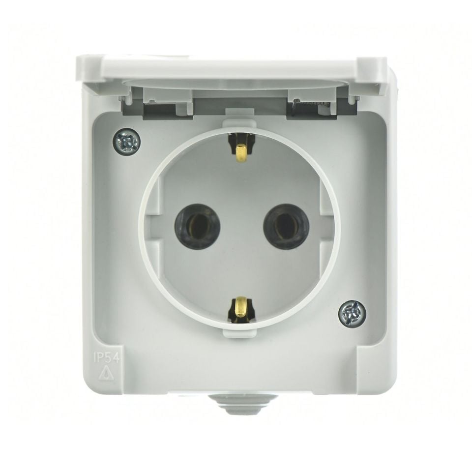 Günsan Fantasy Gri Kapaklı Topraklı Priz