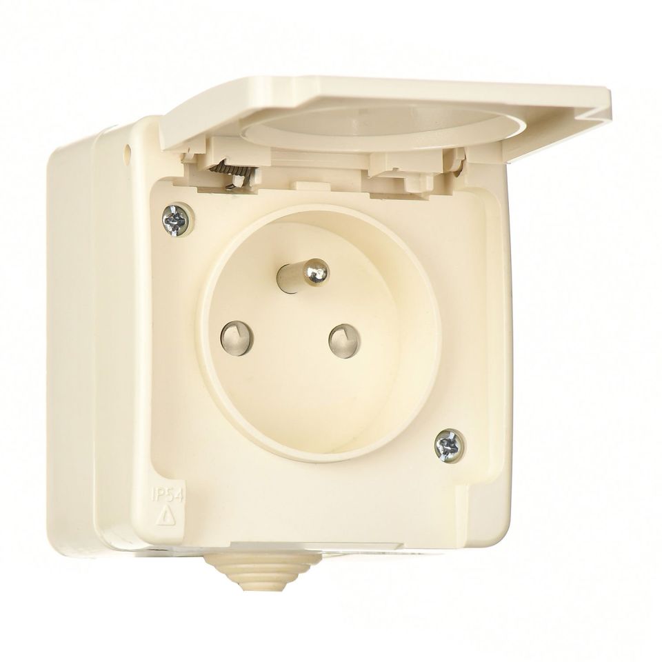 Günsan Fantasy Krem Çocuk Korumalı Kapaklı Topraklı UPS Priz