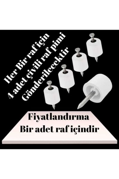 Dolap İçi Raf Beyaz en 60 cm boy