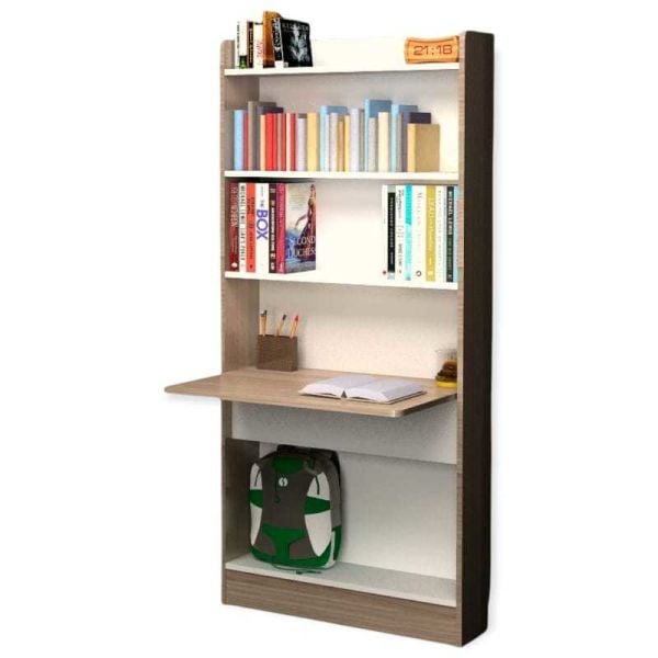 Katlanır Çalışma Masası + Kitaplık 180 x 60 x 20 + 40