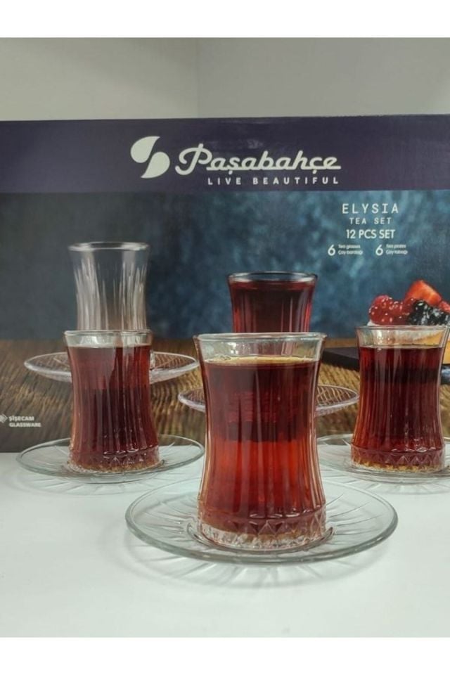 Elysia Çay Bardağı Seti 12 Parça Orjinal Kutusunda 6 Adet Elysia Çay Bardağı 6 Adet Çay Tabağı