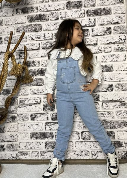 Denim ayıcıklı Salopet