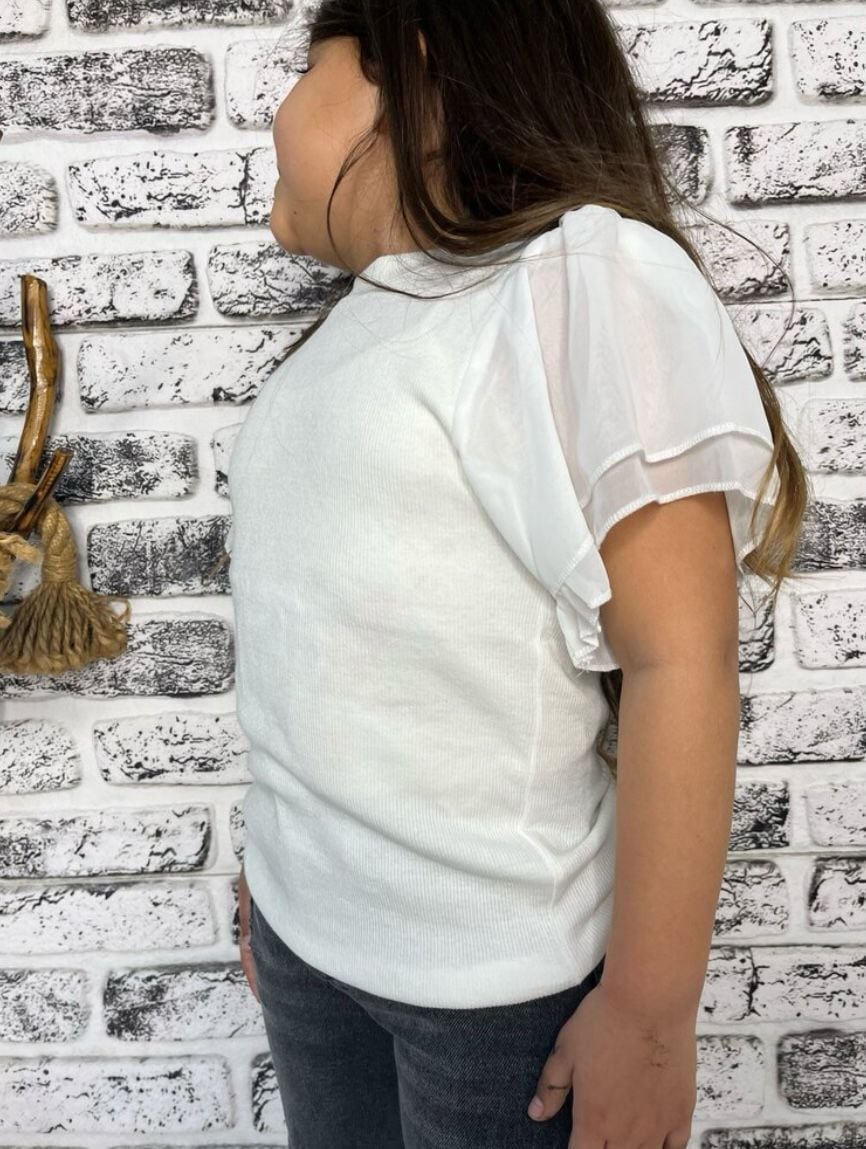 Kol detaylı fitilli bluz