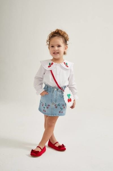 Kiraz detaylı bebe yaka 3lü set