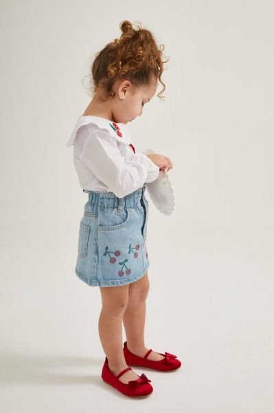 Kiraz detaylı bebe yaka 3lü set
