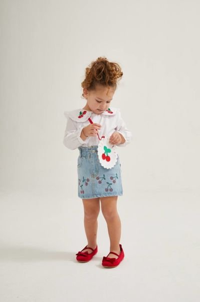 Kiraz detaylı bebe yaka 3lü set