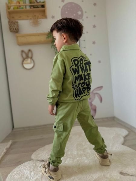 Gabardin kumaş yeşil 3lü Set