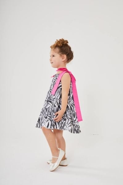 Zebra desenli elbise