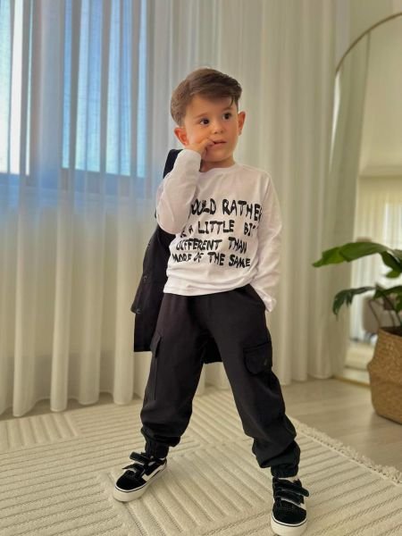 3lü Gabardin set siyah