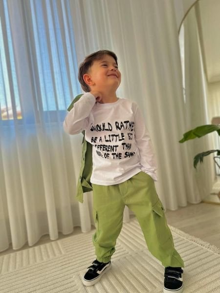 3lü Gabardin set yeşil