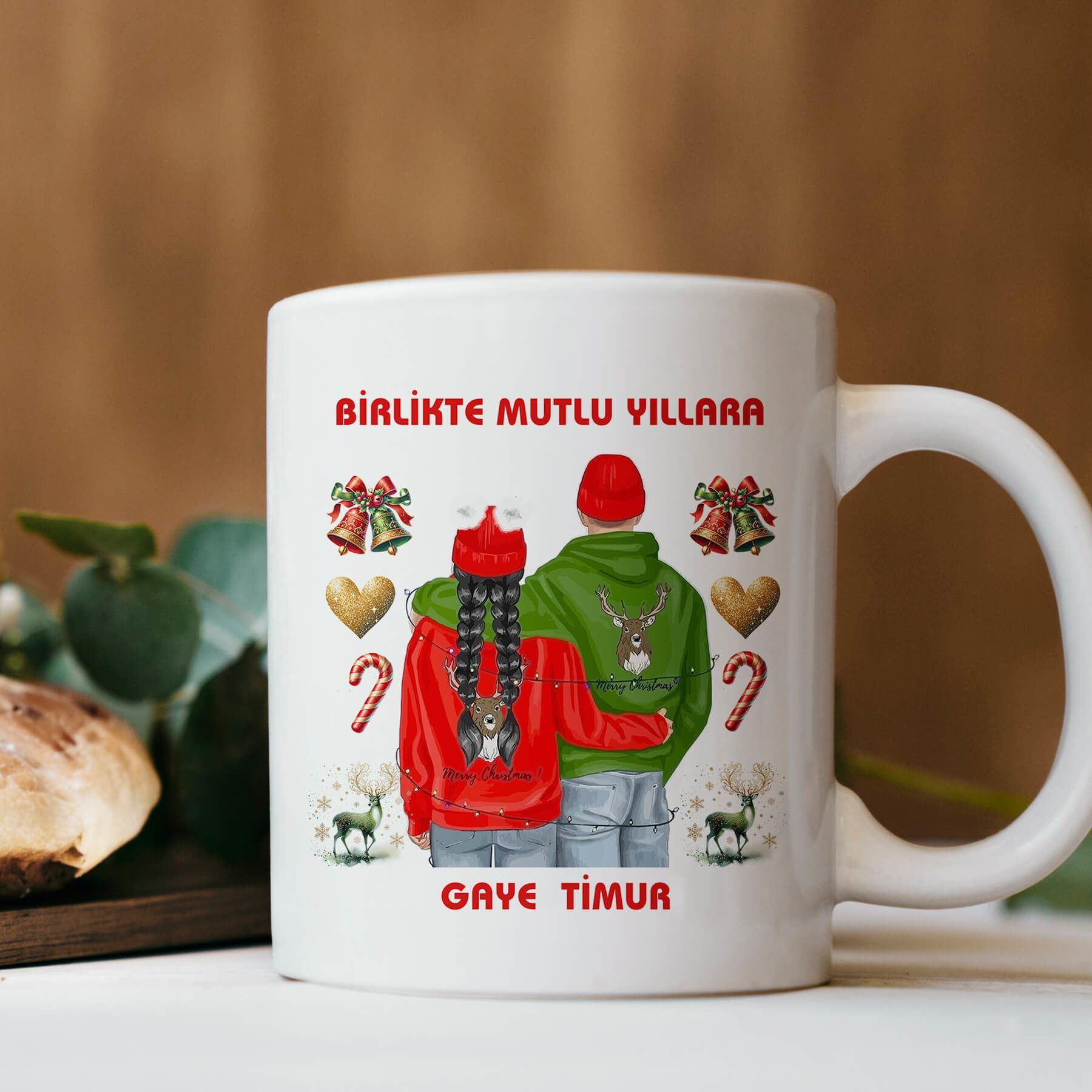 Yılbaşı Kupa Bardak Birlikte Mutlu Yıllara