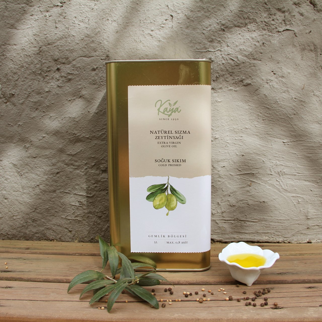 KAYA Soğuk Sıkım Naturel Sızma Zeytinyağı - 5 L