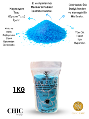 Chic Nail Manikür & Pedikür ve Banyo Tuzu Blue Ocean 1 KG / Epsom Tuzu / İngiliz Tuzu