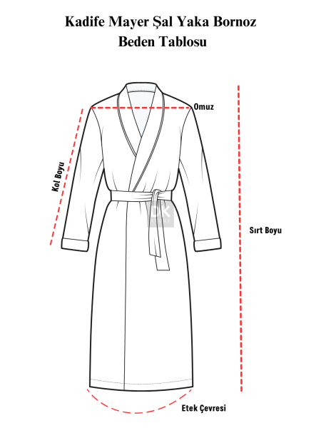 Akdeniz Mayer Kadife  Bornoz