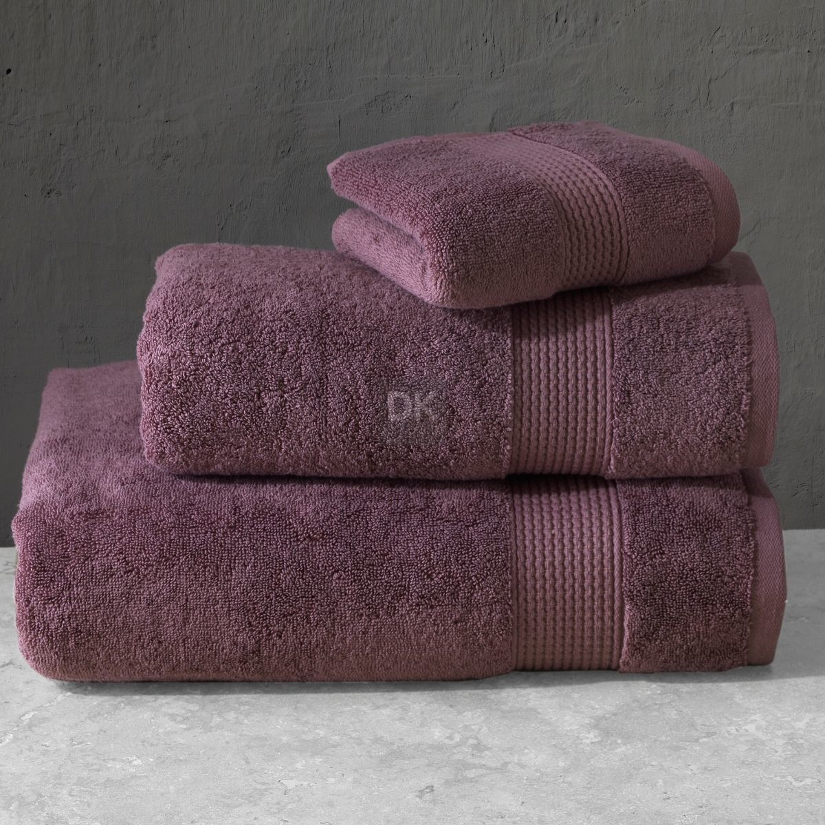 Sicilia 5'li Havlu Bornoz Set Mürdüm L/XL