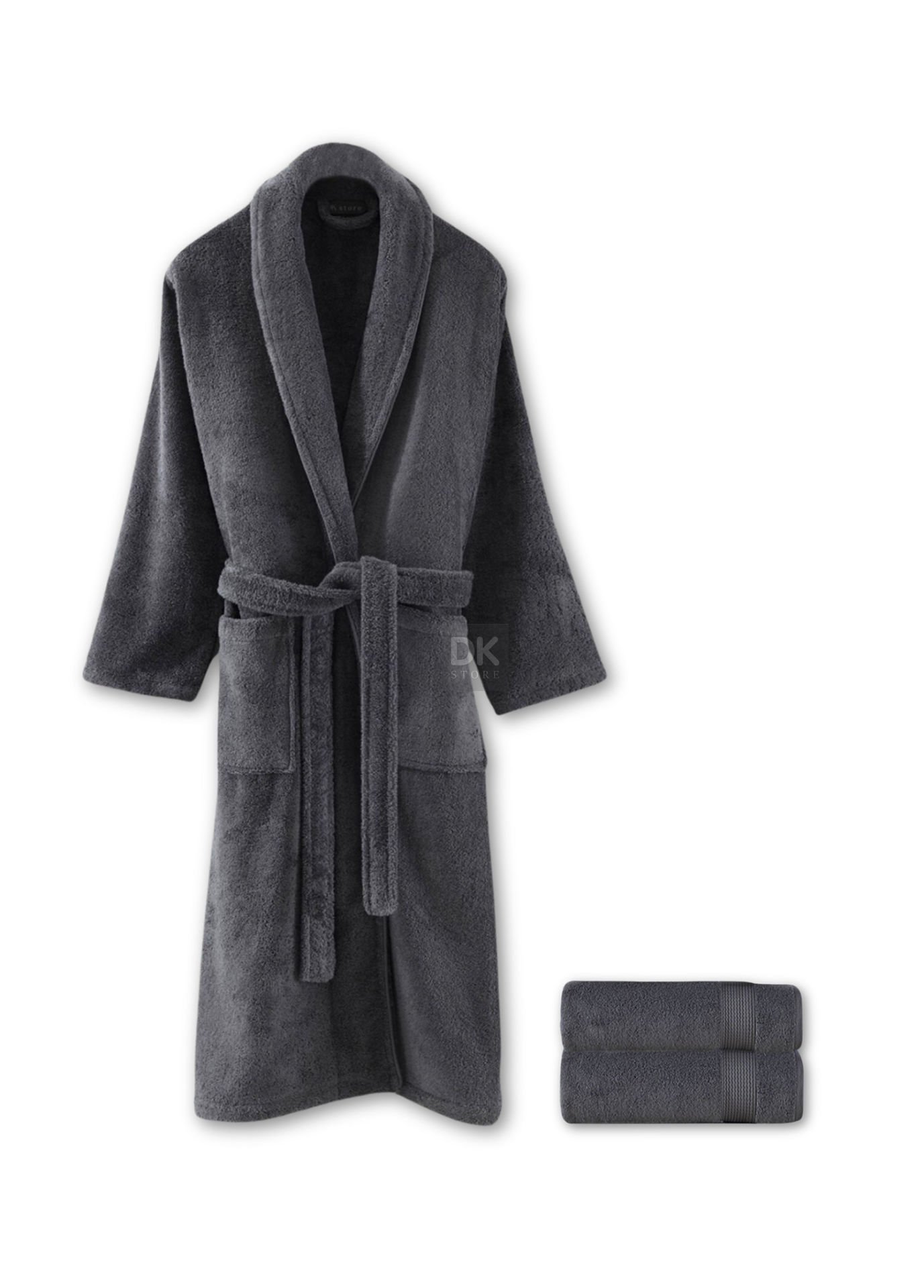 Sicilia Antrasit 3'lü Havlu Bornoz Seti