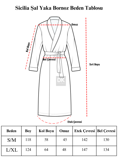 Sicilia Gri 3'lü Havlu Bornoz Seti