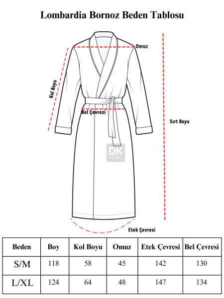 Lombardia 3'lü Havlu Bornoz Seti
