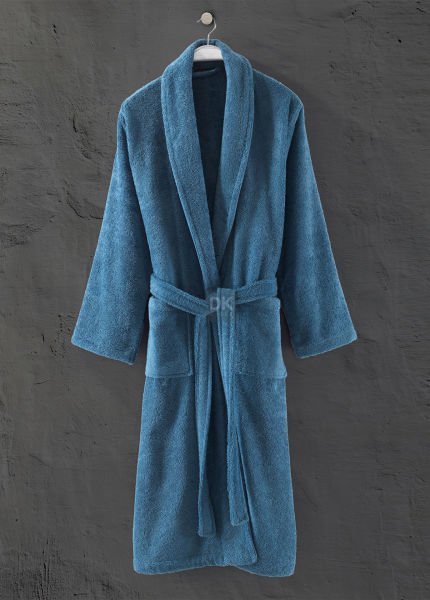 Sicilia Mavi 2'li Havlu Bornoz Seti