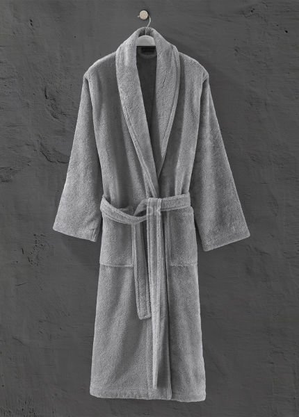 Sicilia Gri 2'li Havlu Bornoz Seti