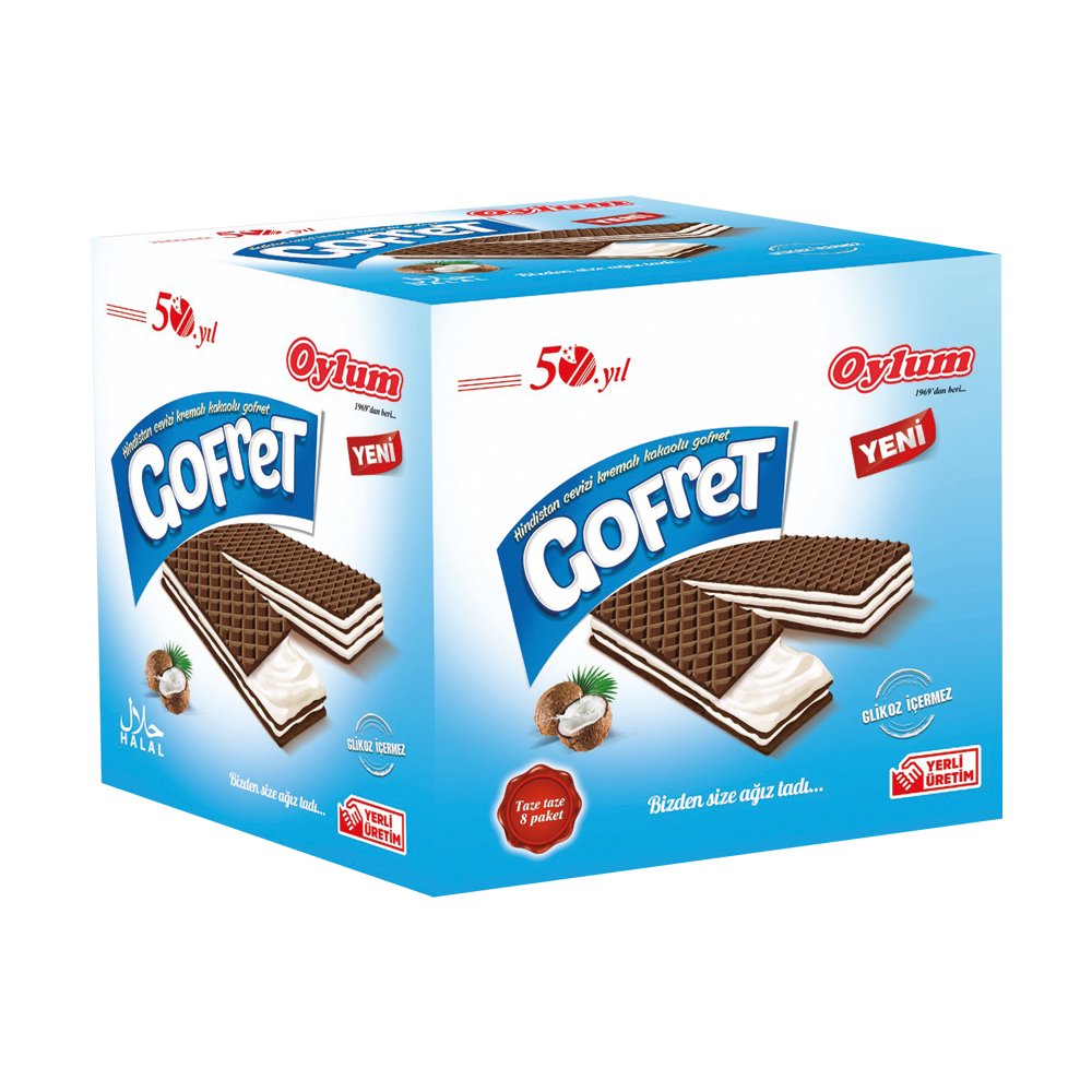 Hindistan Cevizi Kremalı Gofret 900 g.