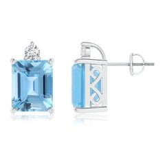 Pırlanta Altın Blue Topaz Küpe Bessy