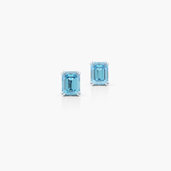 Blue Topaz Altın Küpe