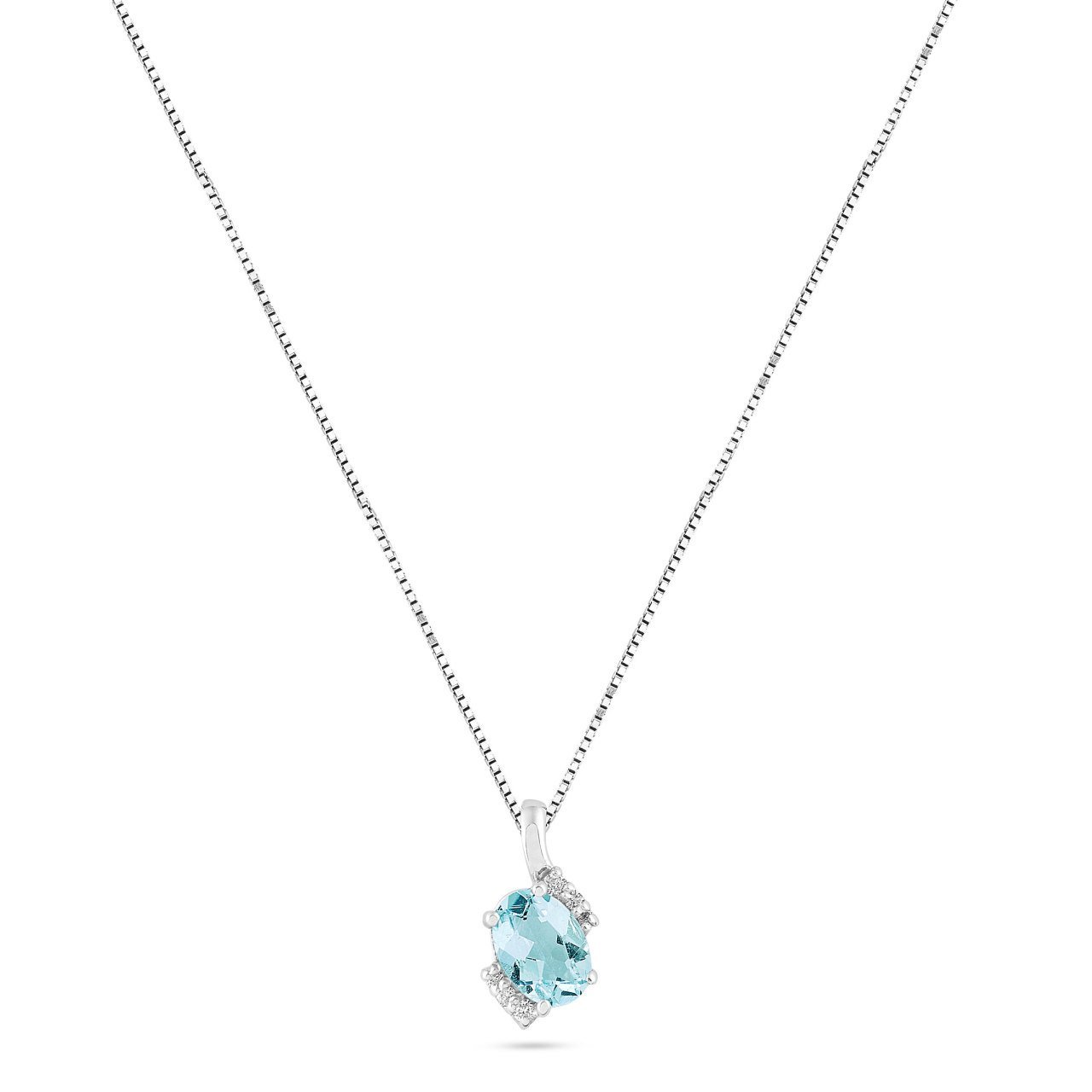 Pırlanta Blue Topaz Altın Kolye Freida