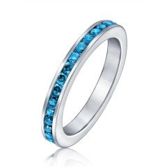 Blue Topaz Altın Tamtur Alyans