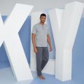Kly 9604 Erkek Midi Yaka 3'lü Pijama  Takım