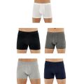 Şahinler E031 Erkek Likralı Boxer Külot 1Beyaz-1Gri-1K.Gri-1Lacivert-1Siyah XL - 5'li Paket