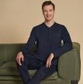 Over Sleep 1534 Erkek Kışlık Uzun Kol Pijama Takım