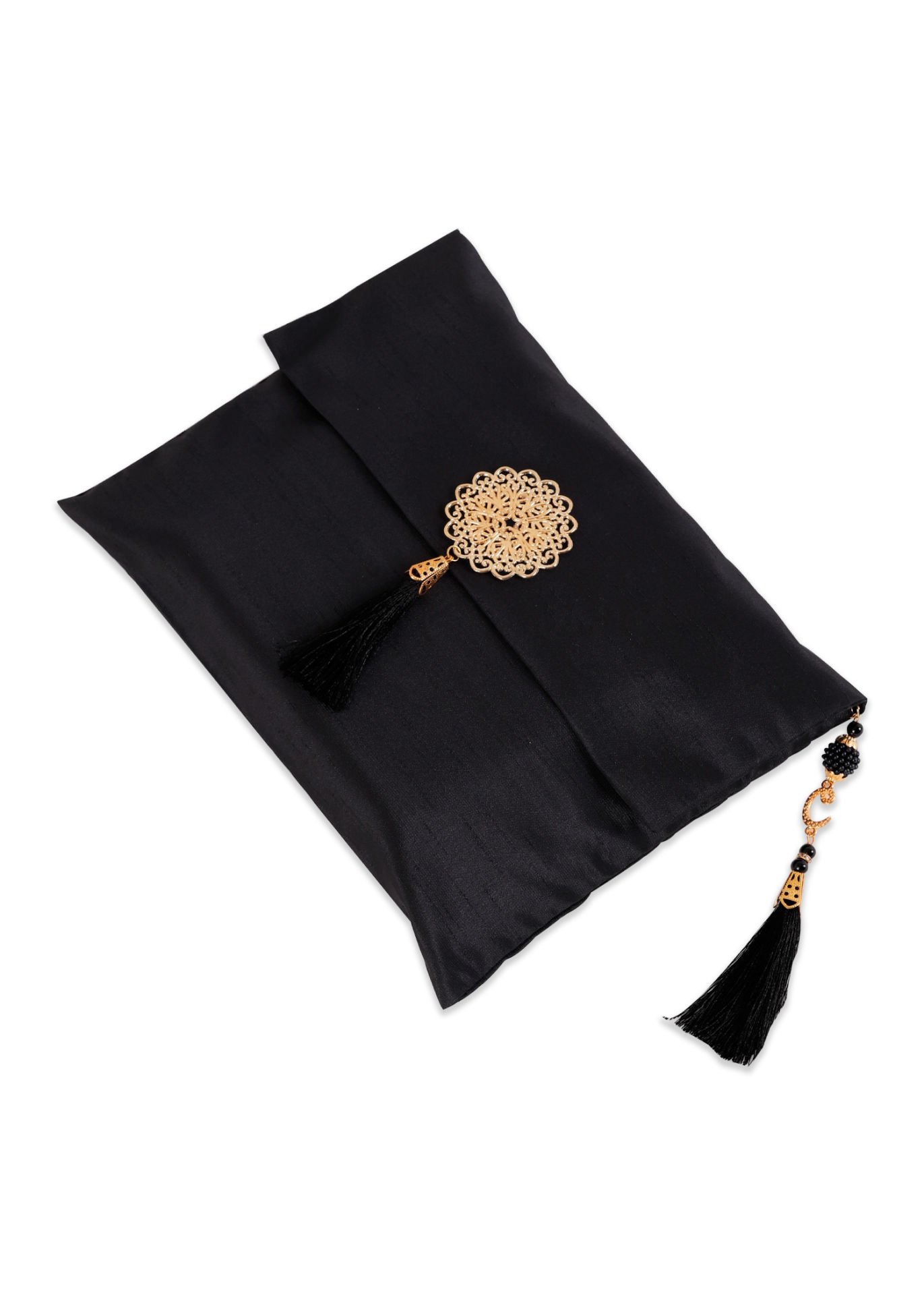 Büyük Şantuk Çanta Full Set ( Pamuk Seccade+Yasin+Tespih) SİYAH