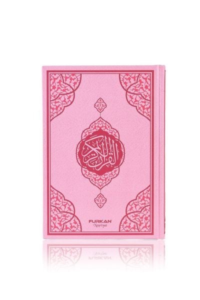 Orta Boy Renkli Kapaklı Kuran (17x24) PEMBE