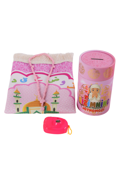 Silindir Çocuk Seti PEMBE - ÖZBEKÇE