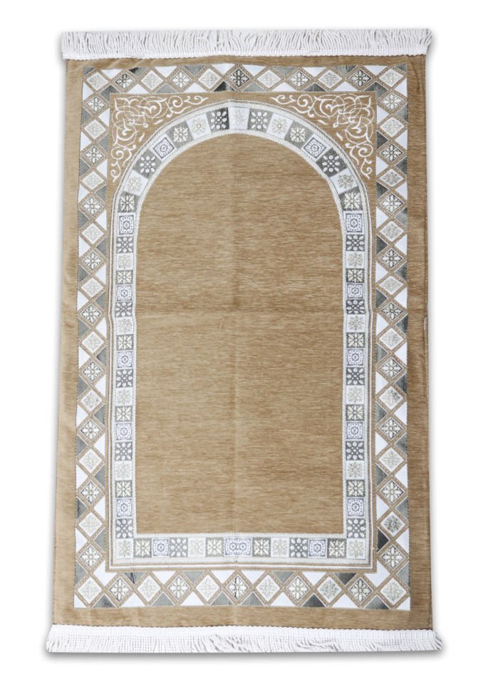 ŞÖNİL KARELİ SECCADE(ASTARLI) GOLD