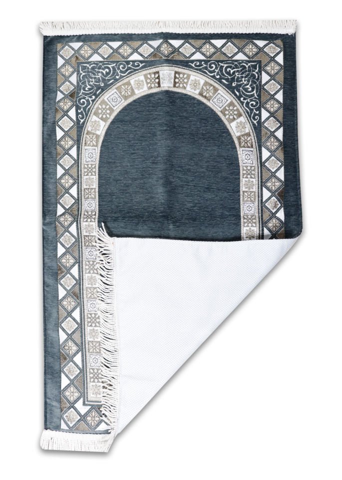 ŞÖNİL KARELİ SECCADE(ASTARLI) GRİ