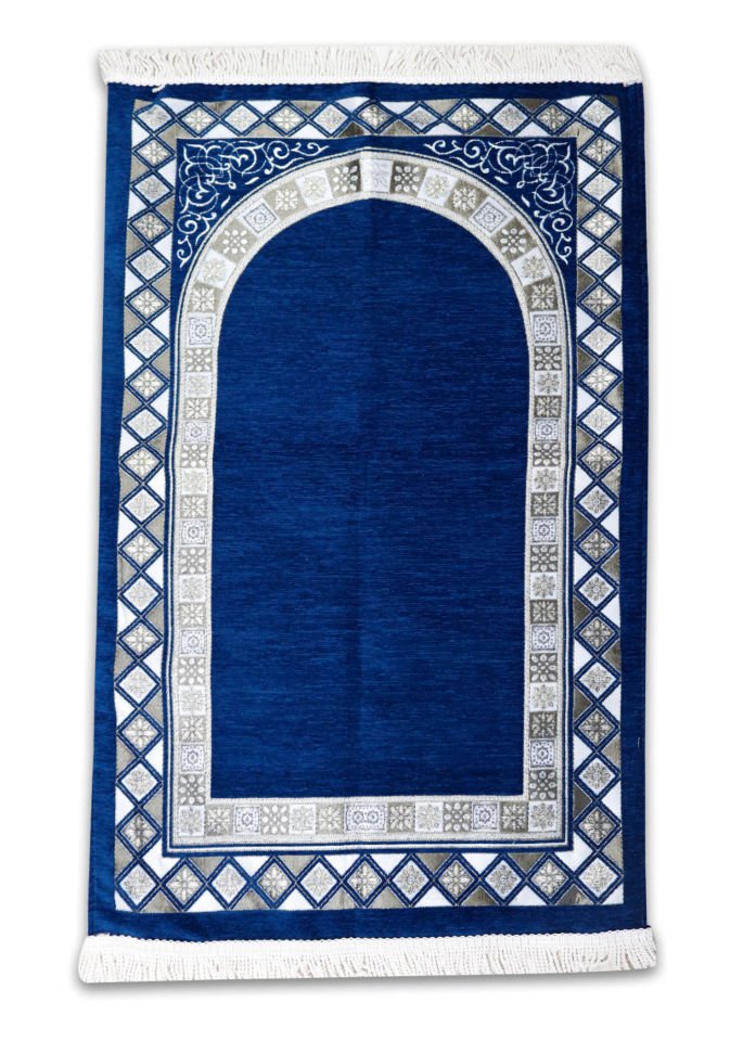 ŞÖNİL KARELİ SECCADE(ASTARLI) LACİVERT