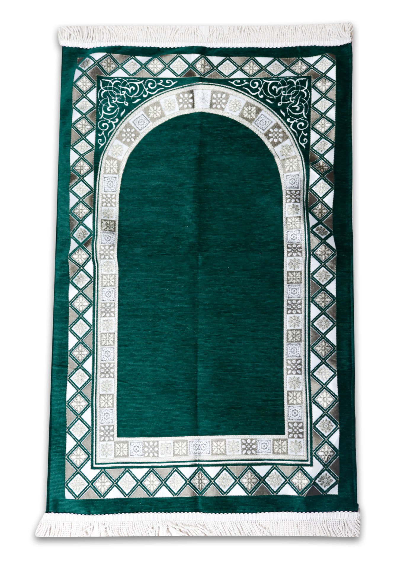 ŞÖNİL KARELİ SECCADE(ASTARLI) K.YEŞİL