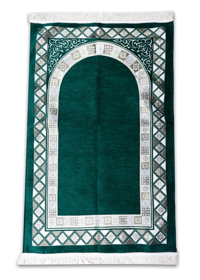 ŞÖNİL KARELİ SECCADE(ASTARLI) K.YEŞİL