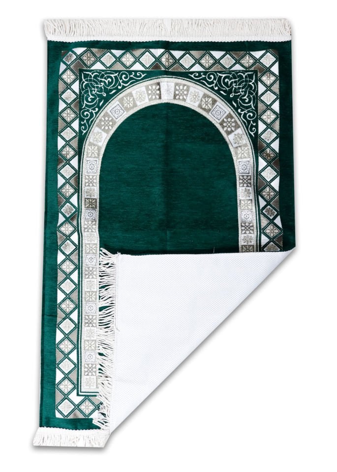 ŞÖNİL KARELİ SECCADE(ASTARLI) K.YEŞİL