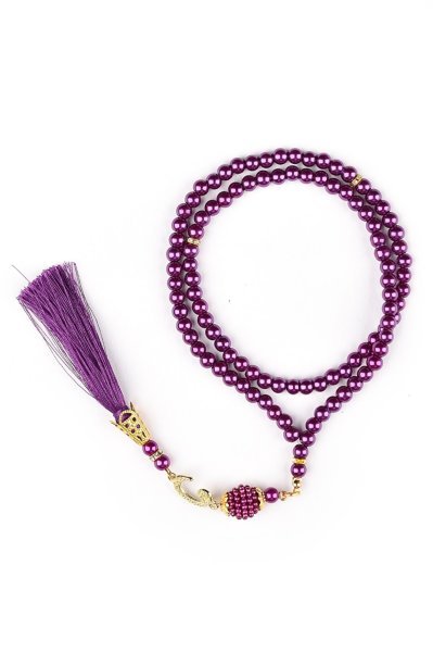 TUBA SERİSİ ASETAT UCUZ SET (SECCADE +YASİN +İNCİ TESPİH) (TREND) NO:2 MÜRDÜM