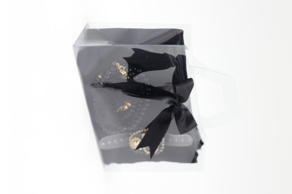 SİDELYA SERİSİ(ŞAL+TAŞLI Z.MATİK+İNCİ TESPİH 2 GÜLLÜ) SİYAH