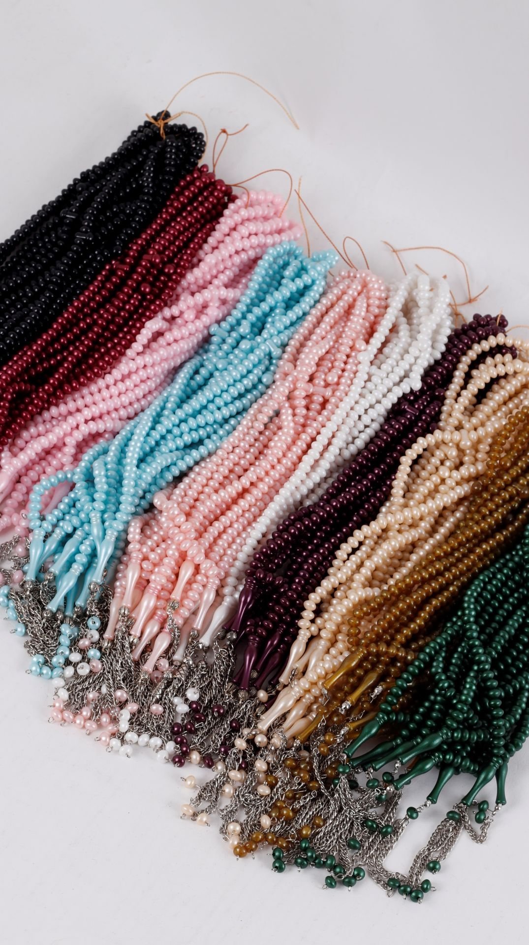 7mm 99'lu Lüks İnci Sedefli,Zincirli Tespih