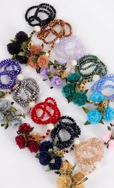 8mm 99'lu Kristal Tespih Lüks Çiçekli