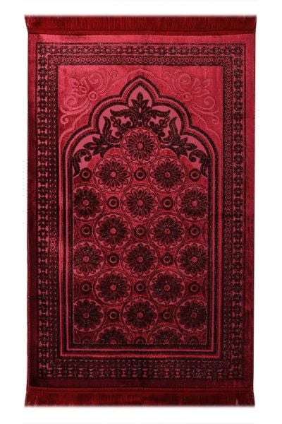 Simli Renkli Şipinger Kadife Seccade Delüks